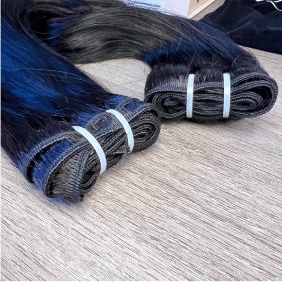 Triippy Raw Natural Black Remy Human Hair 14 Inch Sew In Hair Extension Bundle - Picture 4 of 10